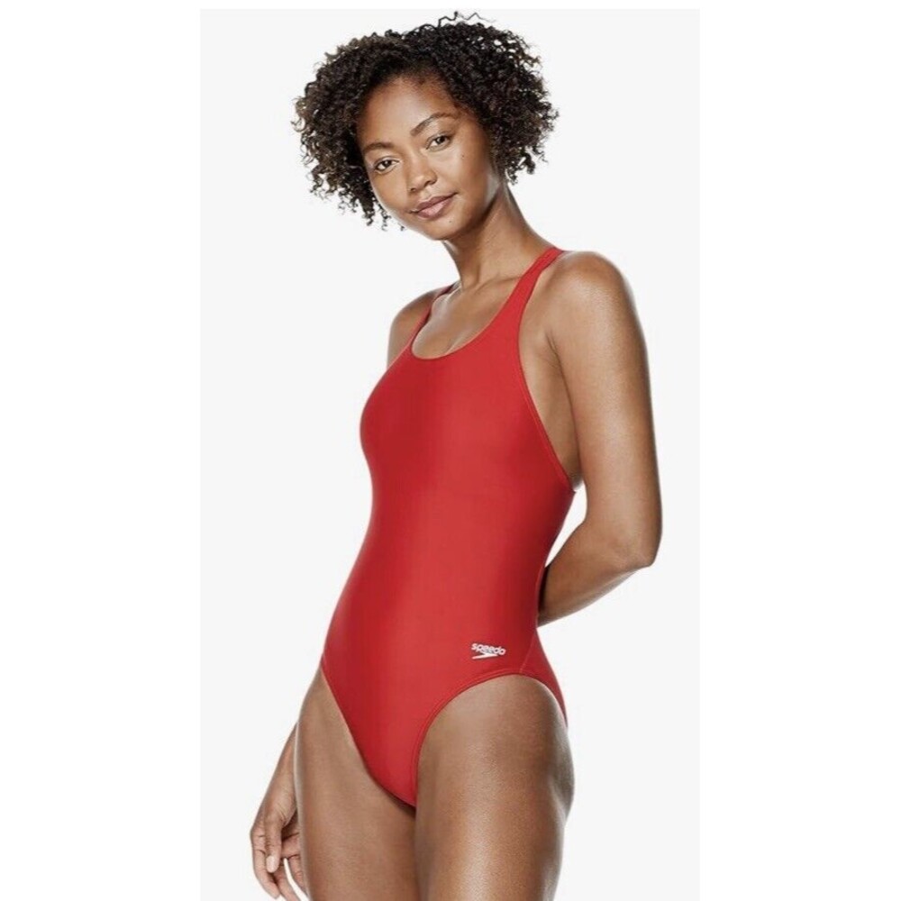 Speedo Women's Solid-Color One-Piece ProLT Swimsuit LC7 High Risk Red Size‎ 8/34